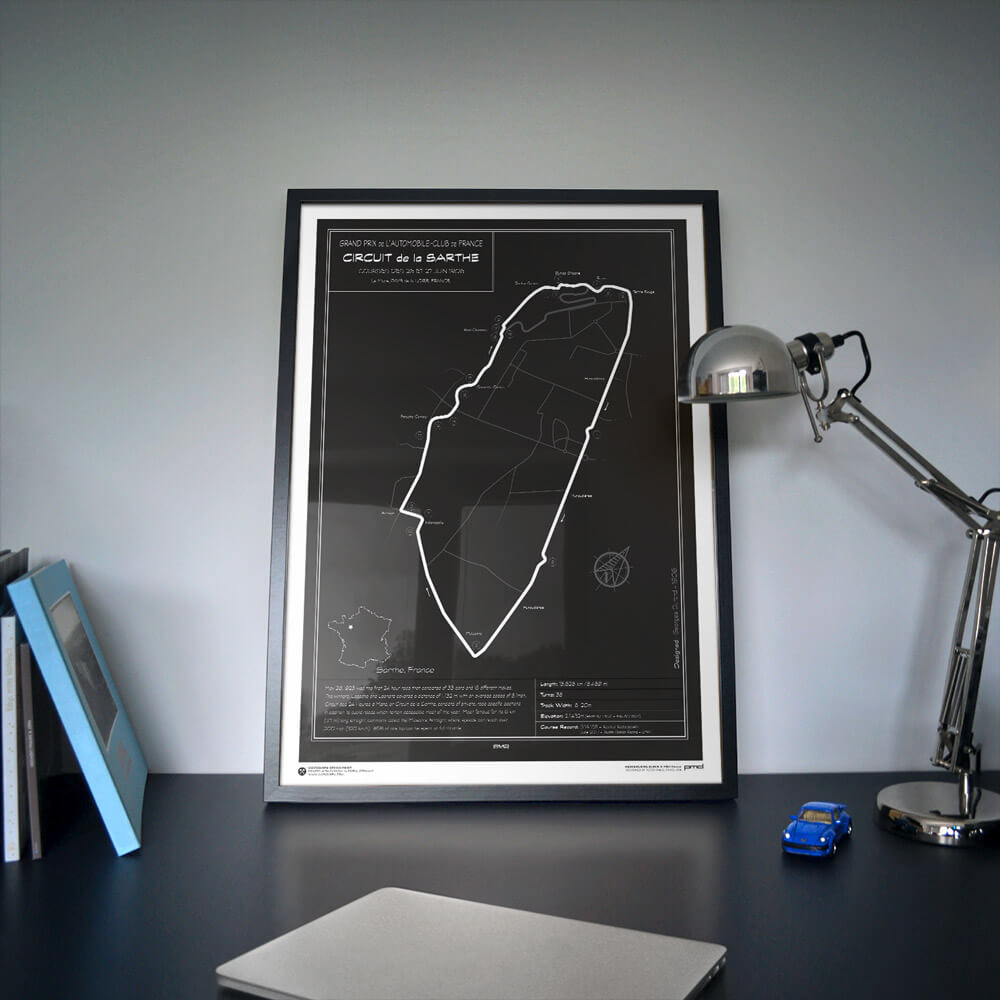 Race Track  Design Poster - Le Mans