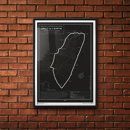 Race Track  Design Poster - Le Mans