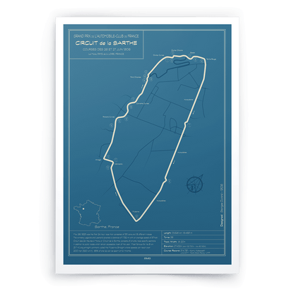 Race Track  Design Poster - Le Mans