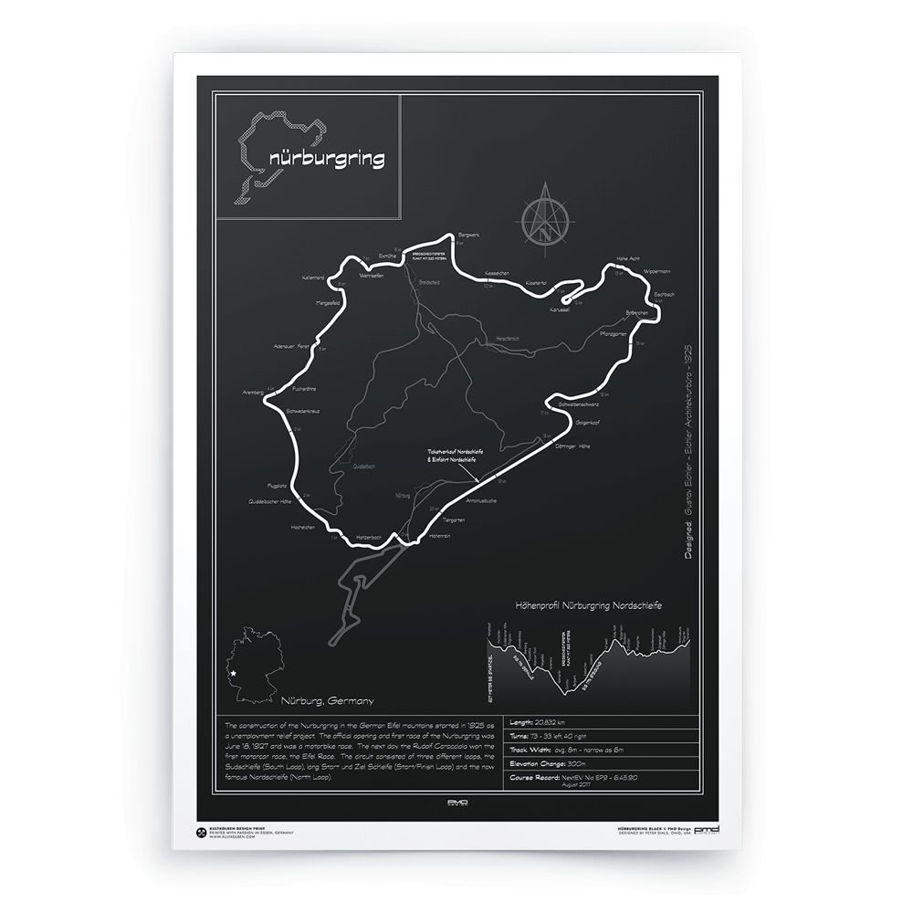 Race Track Design Poster - Nürburgring