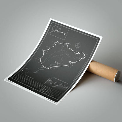 Race Track Design Poster - Nürburgring