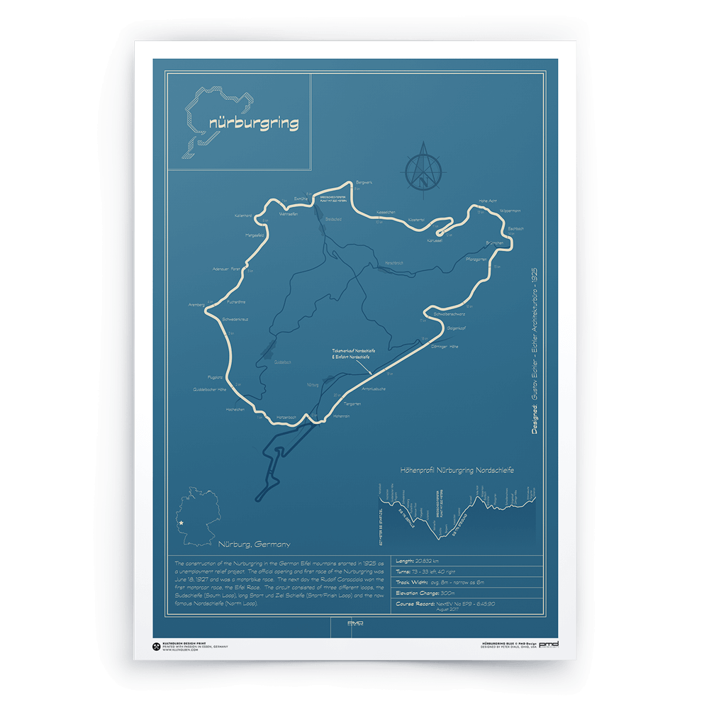 Race Track Design Poster - Nürburgring