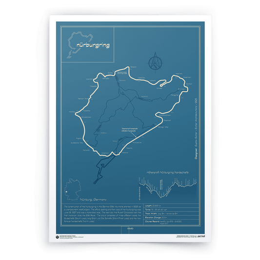 Race Track Design Poster - Nürburgring