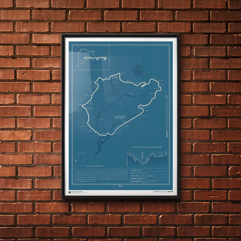 Race Track Design Poster - Nürburgring