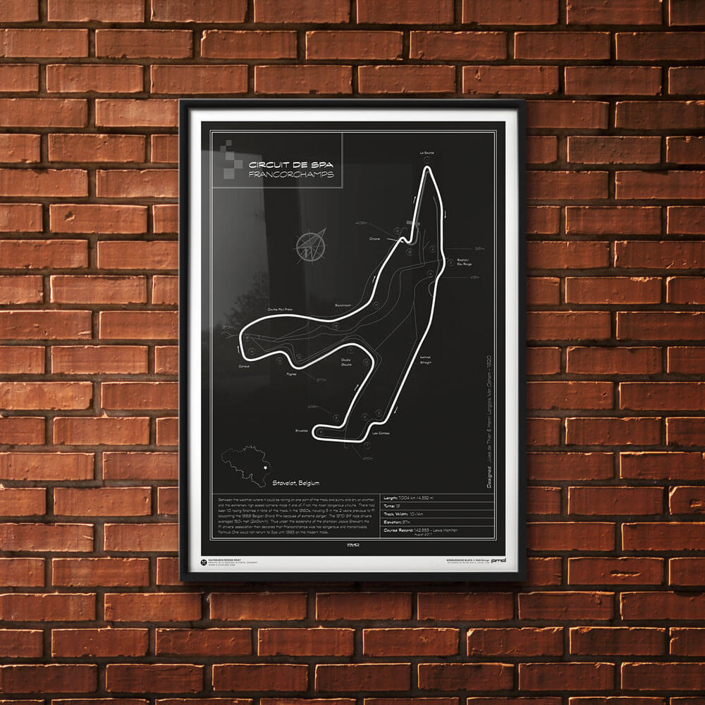 Race Track Design Poster - Spa