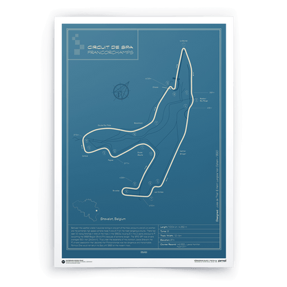 Race Track Design Poster - Spa