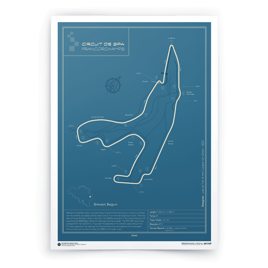 Race Track Design Poster - Spa