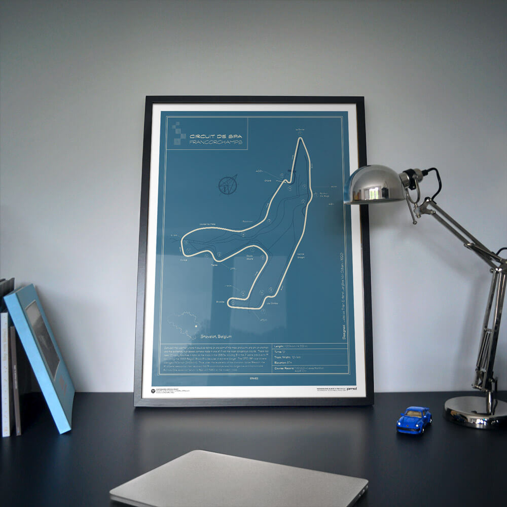 Race Track Design Poster - Spa