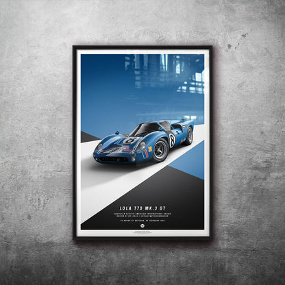 Lola T70 Design Poster